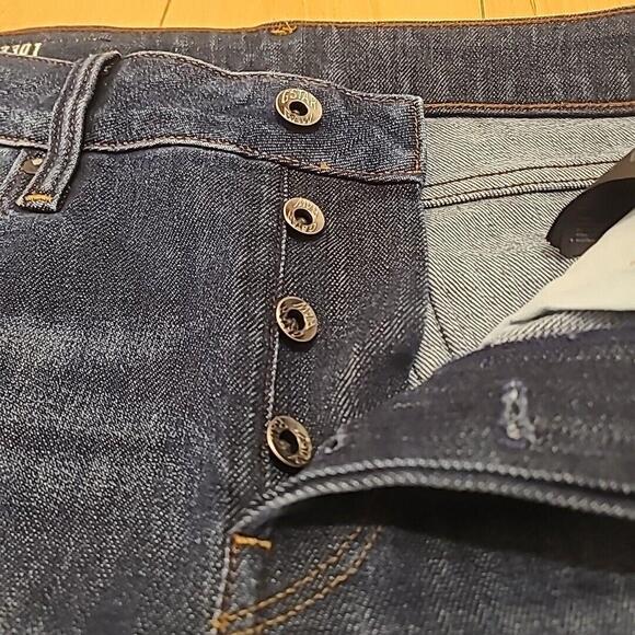 G Star Raw Jeans 30x30 Blue 3301 Slim Fit Button Fly Stretch Dark Wash Indigo - Picture 2 of 9